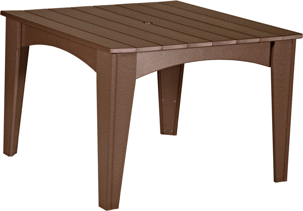 LCIDT44SCBR-LuxCraft-Island Dining Table (44" Square)-Pangaea Patio