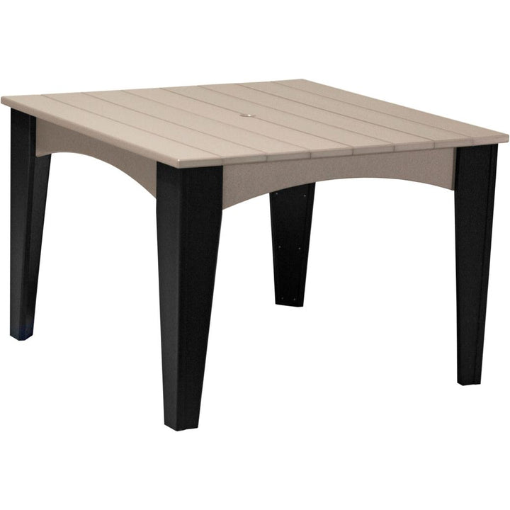 LCIDT44SWWB-LuxCraft-Island Dining Table (44" Square)-Weatherwood Black-Pangaea Patio