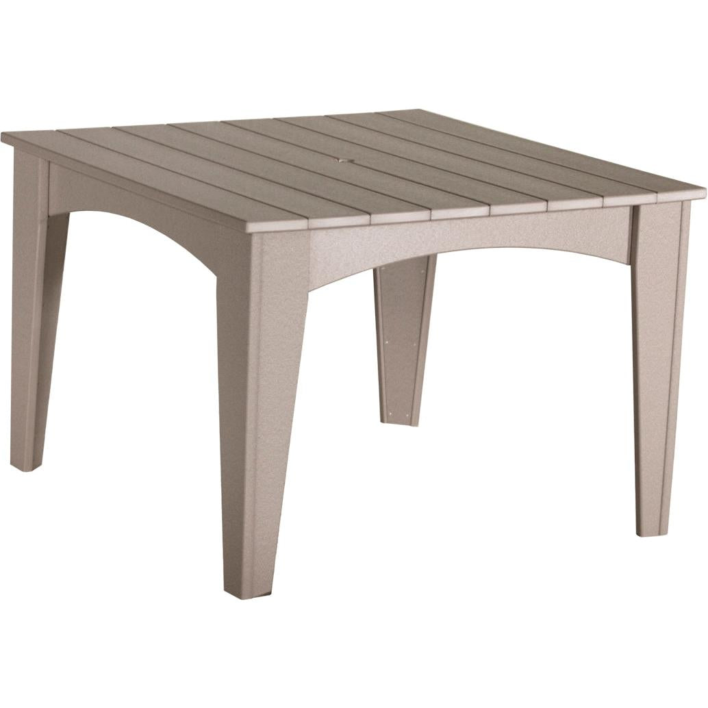 LCIDT44SWW-LuxCraft-Island Dining Table (44" Square)-Weatherwood-Pangaea Patio