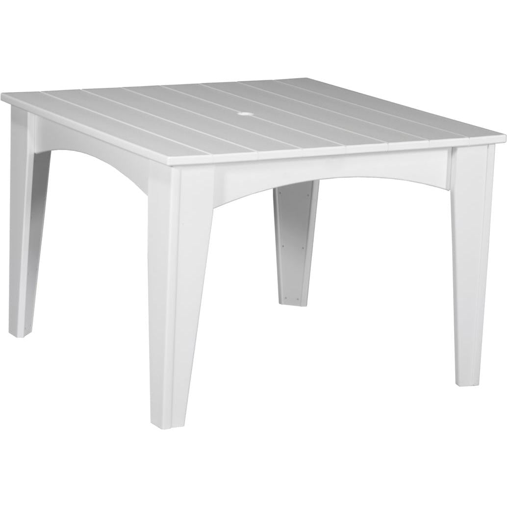 LCIDT44SW-LuxCraft-Island Dining Table (44" Square)-White-Pangaea Patio