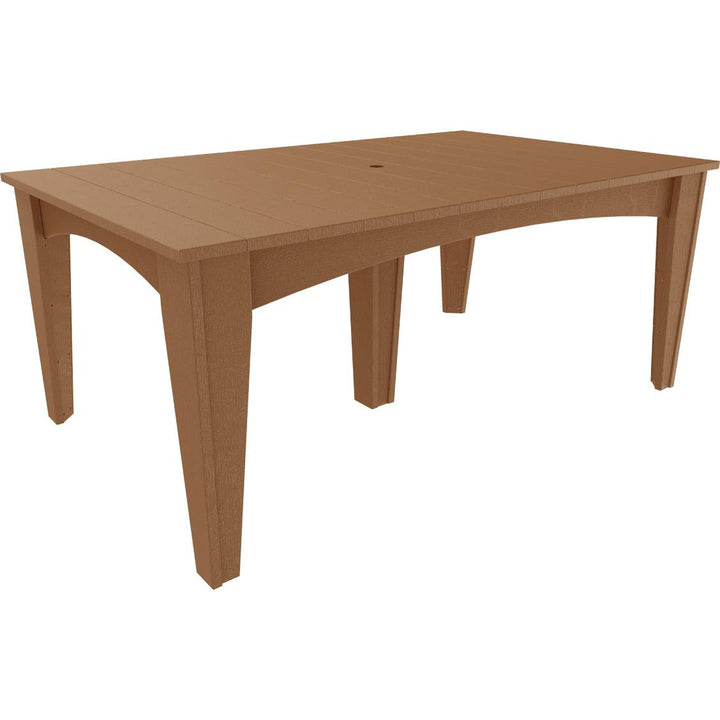 LCIDT4472RAM-LuxCraft-Island Dining Table (44" x 72")-Antique Mahogany-Pangaea Patio
