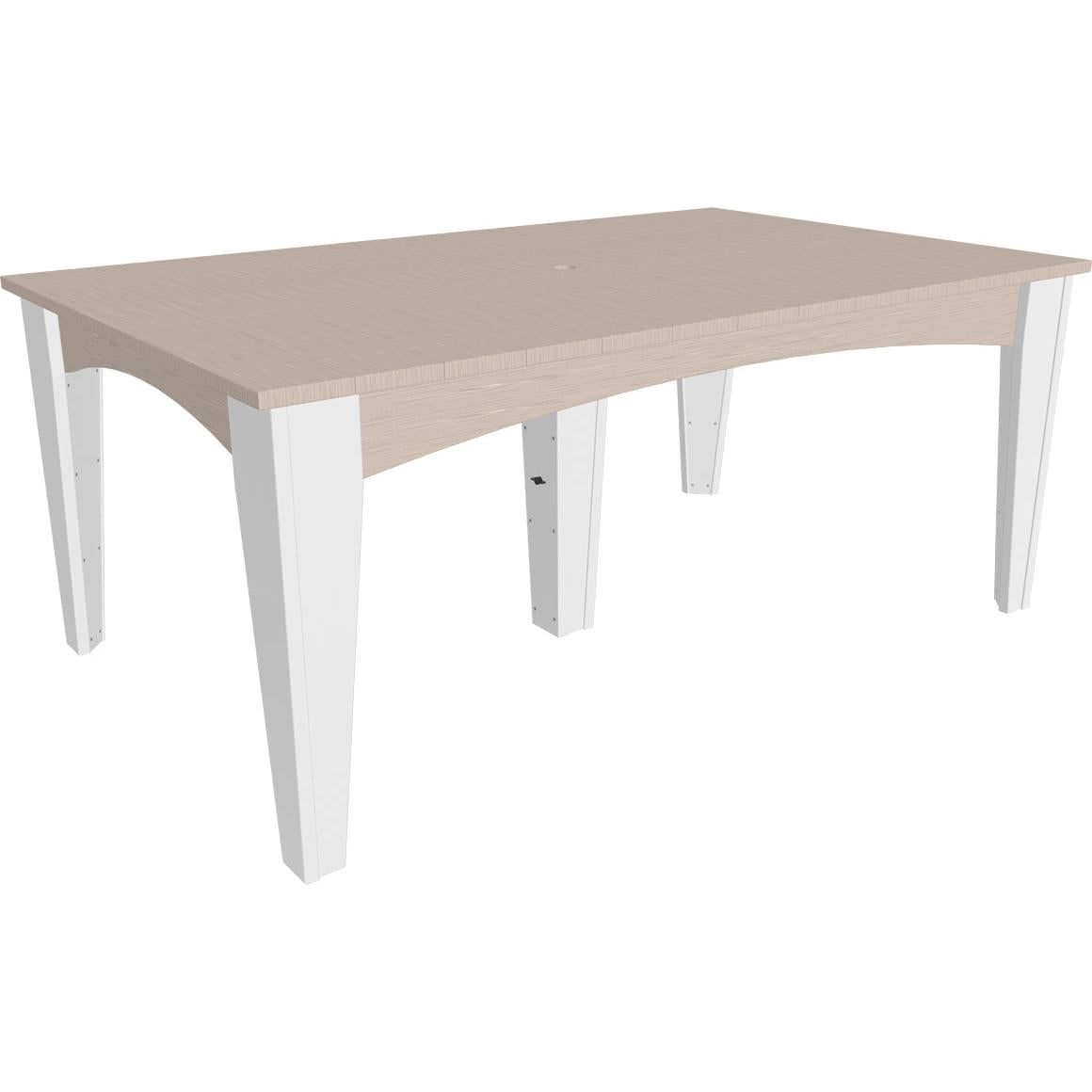 LCIDT4472RBIW-LuxCraft-Island Dining Table (44" x 72")-Birch White-Pangaea Patio