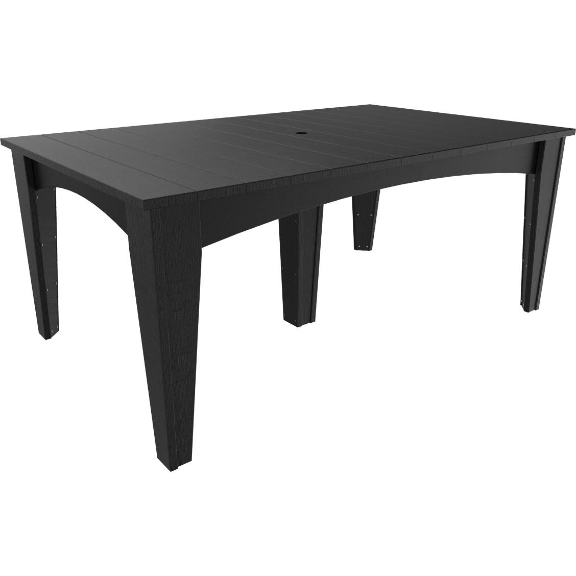 LCIDT4472RBK-LuxCraft-Island Dining Table (44" x 72")-Black-Pangaea Patio