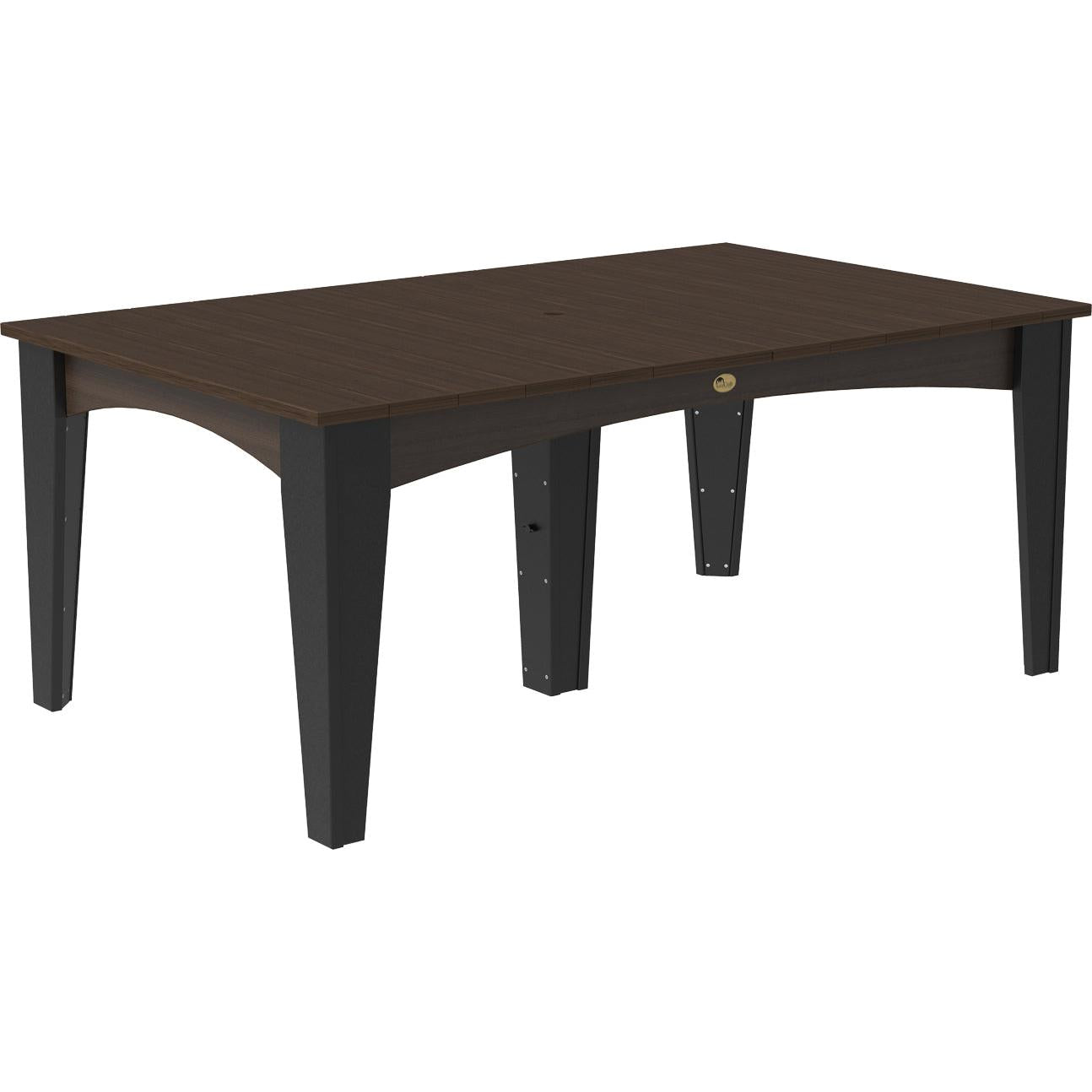LCIDT4472RBZWB-LuxCraft-Island Dining Table (44" x 72")-Brazilian Walnut Black-Pangaea Patio