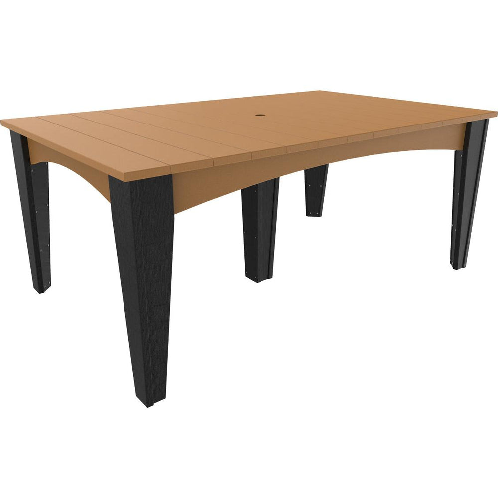LCIDT4472RCB-LuxCraft-Island Dining Table (44" x 72")-Cedar Black-Pangaea Patio