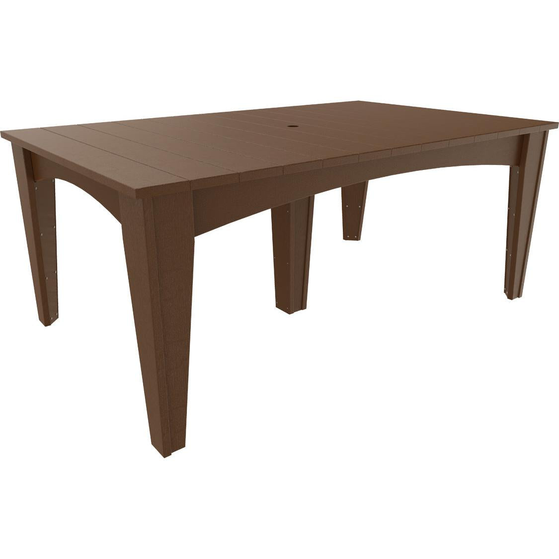 LCIDT4472RCBR-LuxCraft-Island Dining Table (44" x 72")-Chestnut Brown-Pangaea Patio