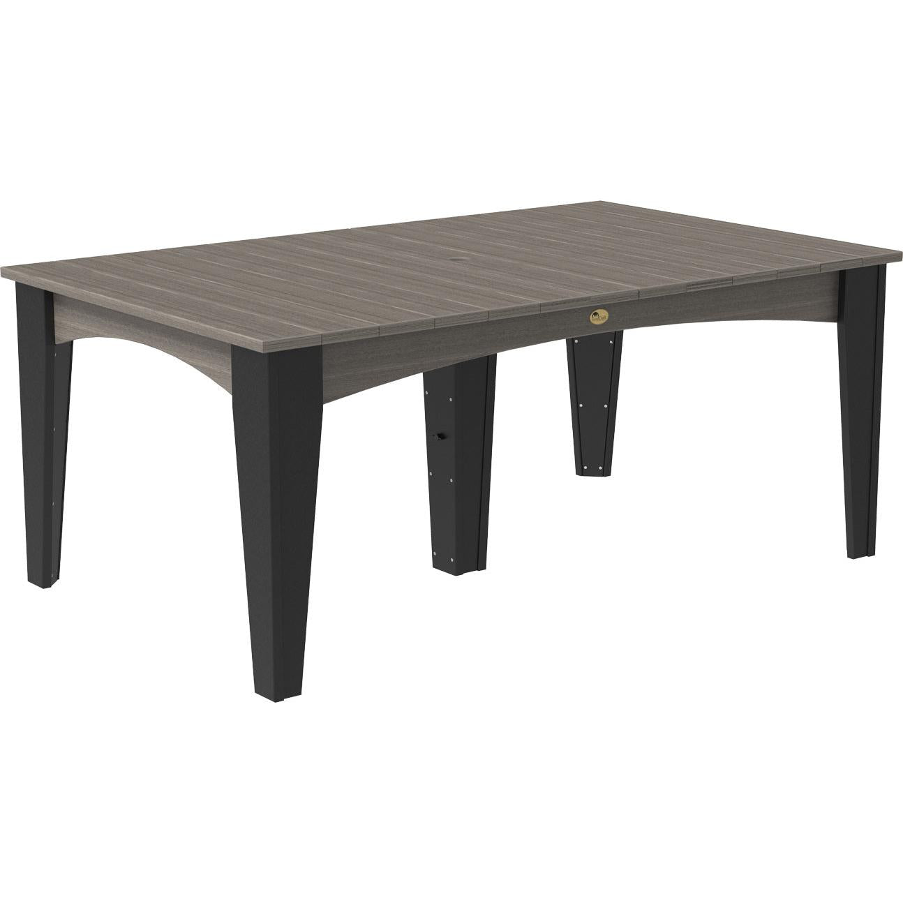 LCIDT4472RCGB-LuxCraft-Island Dining Table (44" x 72")-Coastal Gray Black-Pangaea Patio