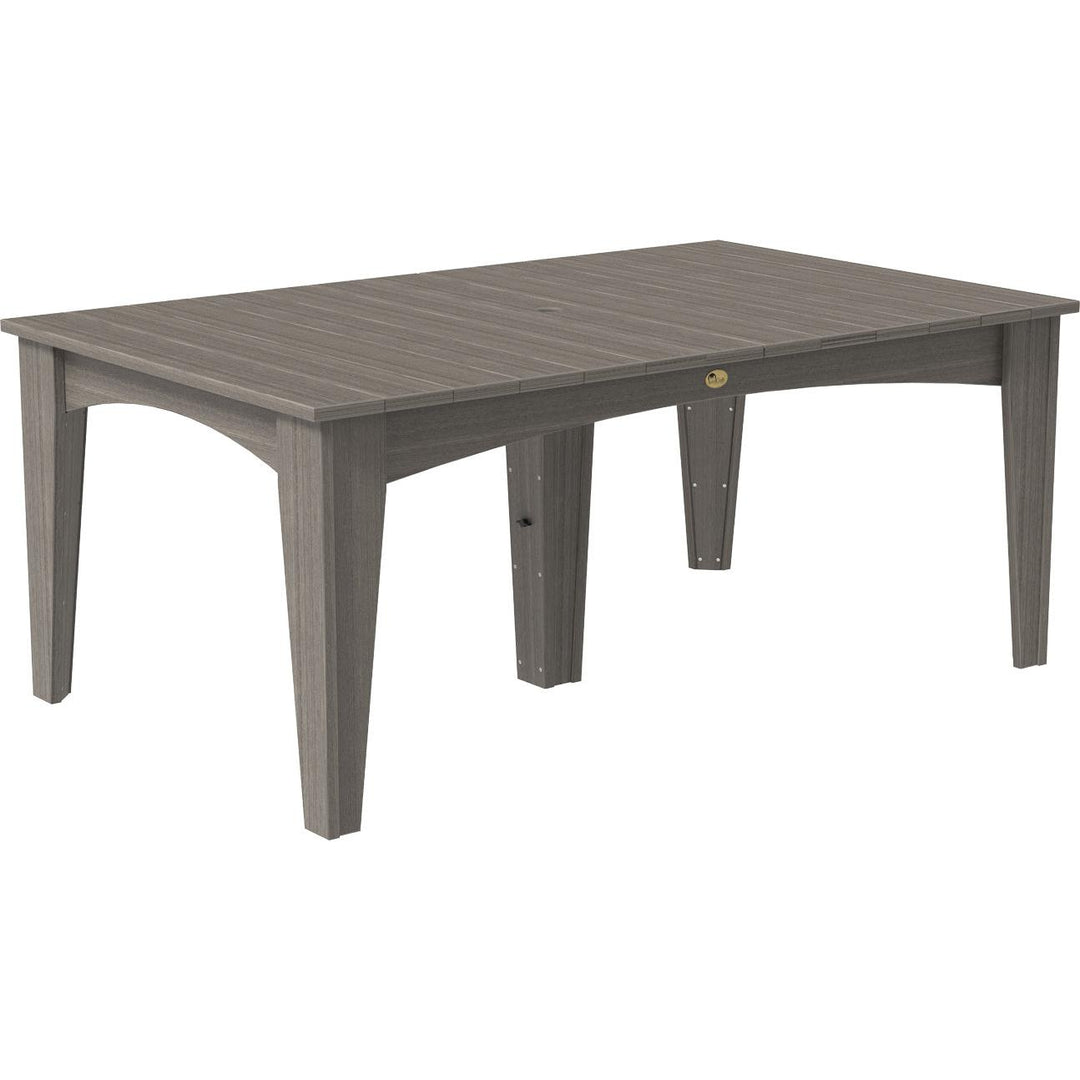 LCIDT4472RCG-LuxCraft-Island Dining Table (44" x 72")-Coastal Gray-Pangaea Patio
