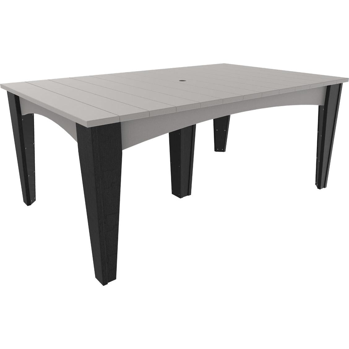 LCIDT4472RDGB-LuxCraft-Island Dining Table (44" x 72")-Dove Gray Black-Pangaea Patio