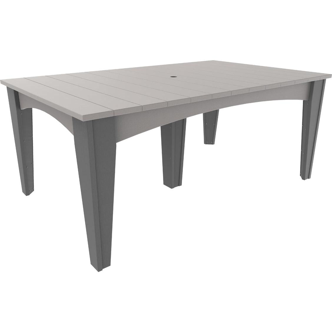 LCIDT4472RDGS-LuxCraft-Island Dining Table (44" x 72")-Dove Gray Slate-Pangaea Patio