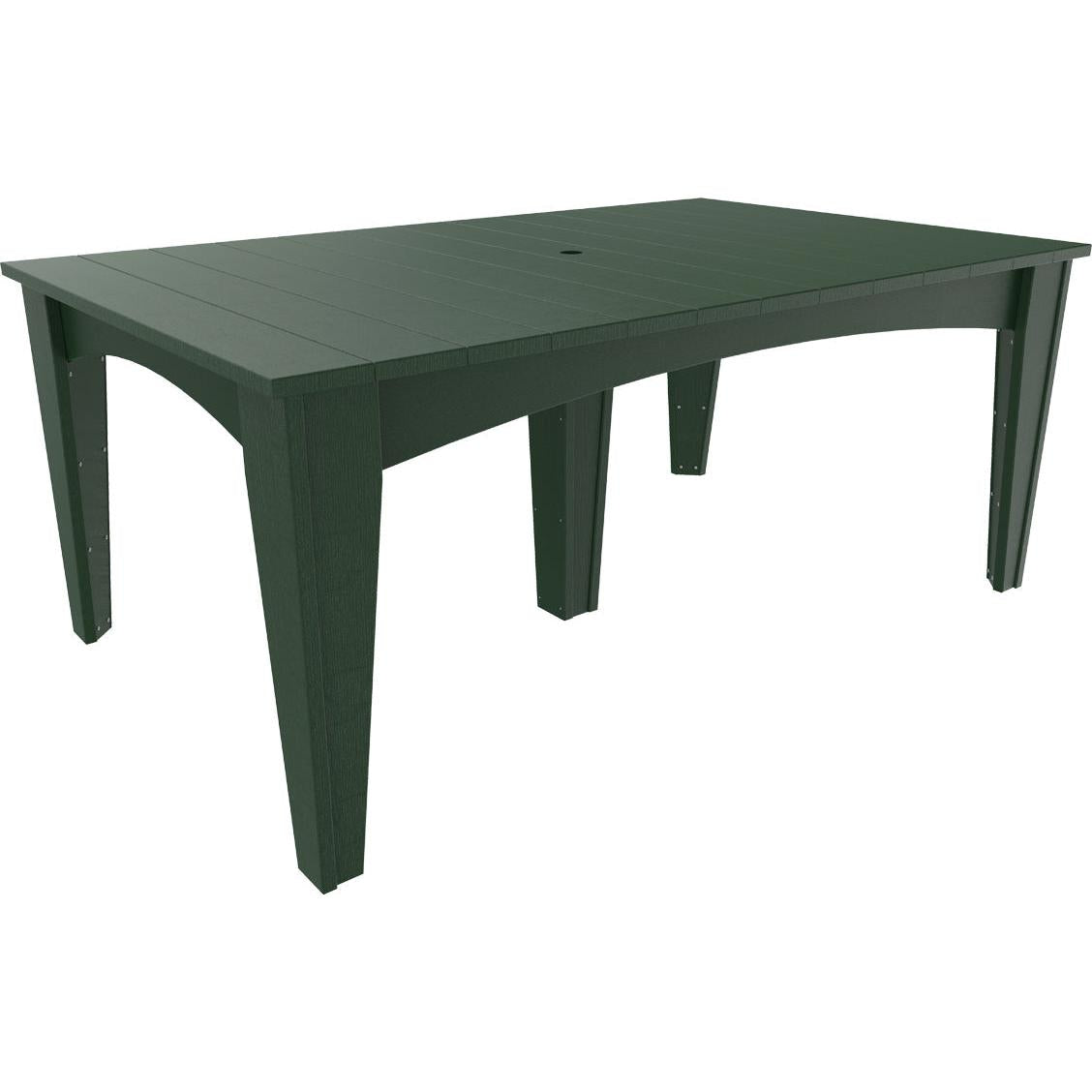 LCIDT4472RG-LuxCraft-Island Dining Table (44" x 72")-Green-Pangaea Patio