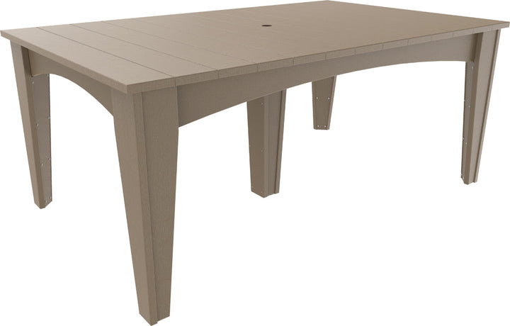 LCIDT4472RWW-LuxCraft-Island Dining Table (44" X 72")-Pangaea Patio