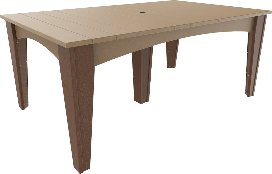 LCIDT4472RWWCBR-LuxCraft-Island Dining Table (44" X 72")-Pangaea Patio