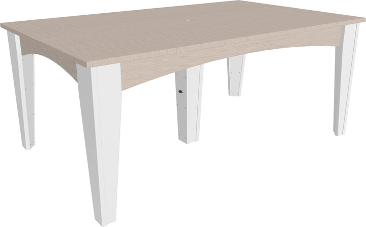 LCIDT4472RBIW-LuxCraft-Island Dining Table (44" X 72")-Pangaea Patio