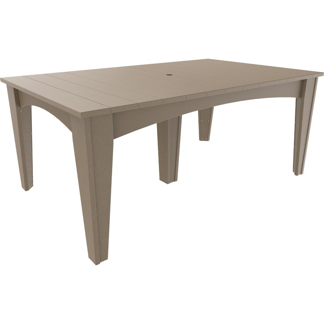 LCIDT4472RWW-LuxCraft-Island Dining Table (44" x 72")-Weatherwood-Pangaea Patio