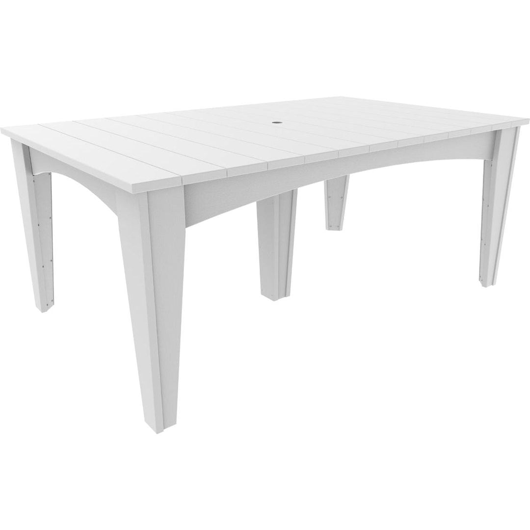 LCIDT4472RW-LuxCraft-Island Dining Table (44" x 72")-White-Pangaea Patio