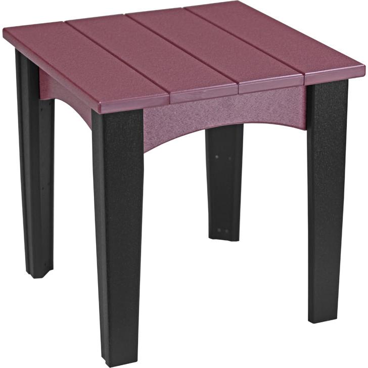 LCIETCHB-LuxCraft-Island End Table-Cherrywood Black-Pangaea Patio