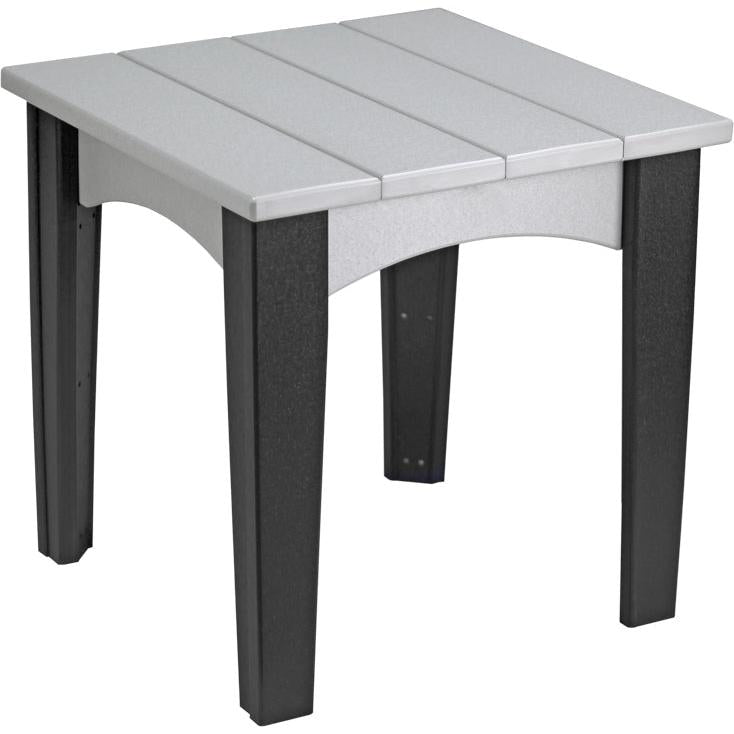 LCIETDGB-LuxCraft-Island End Table-Dove Gray Black-Pangaea Patio