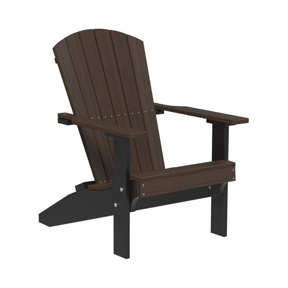LCLACBZWB-LuxCraft-Lakeside Adirondack Chair-Coastal Gray Black-Pangaea Patio