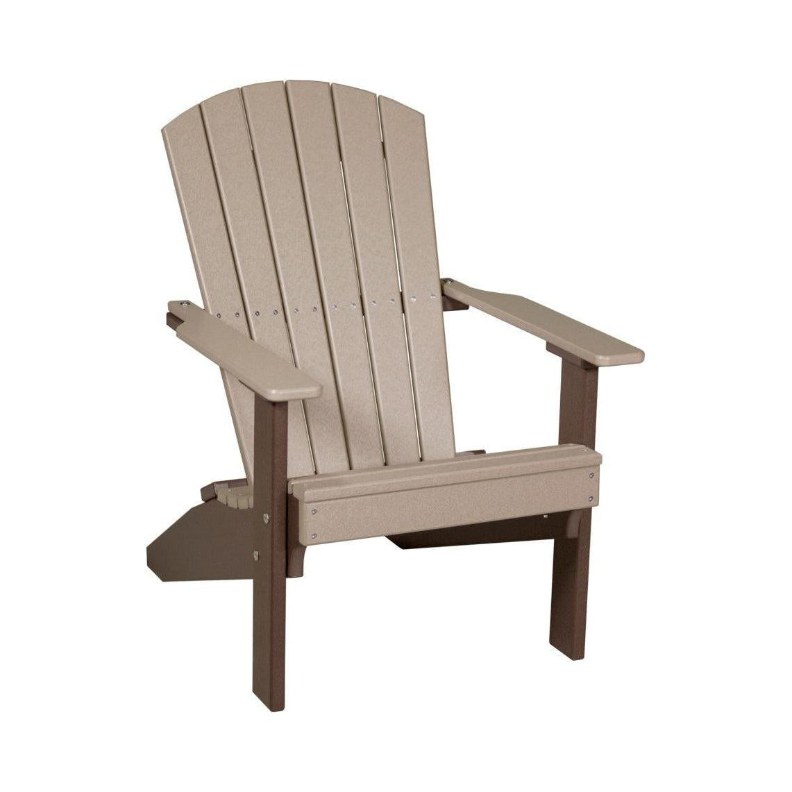 LCLACWWCBR-LuxCraft-Lakeside Adirondack Chair-Weatherwood Chestnut Brown-Pangaea Patio