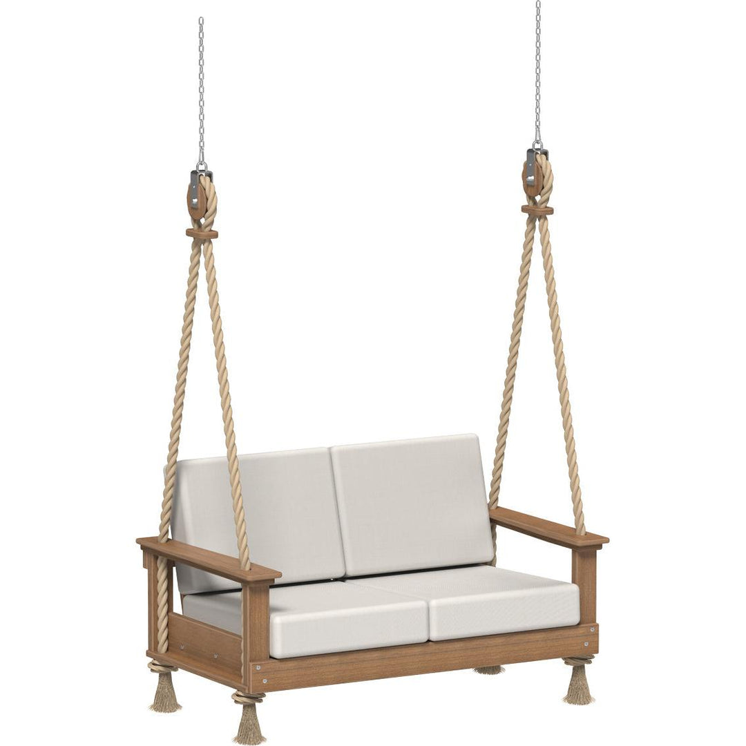 LCLDSLSAM-LuxCraft-Lanai Deep Seating Loveseat Swing-Weatherwood-Pangaea Patio