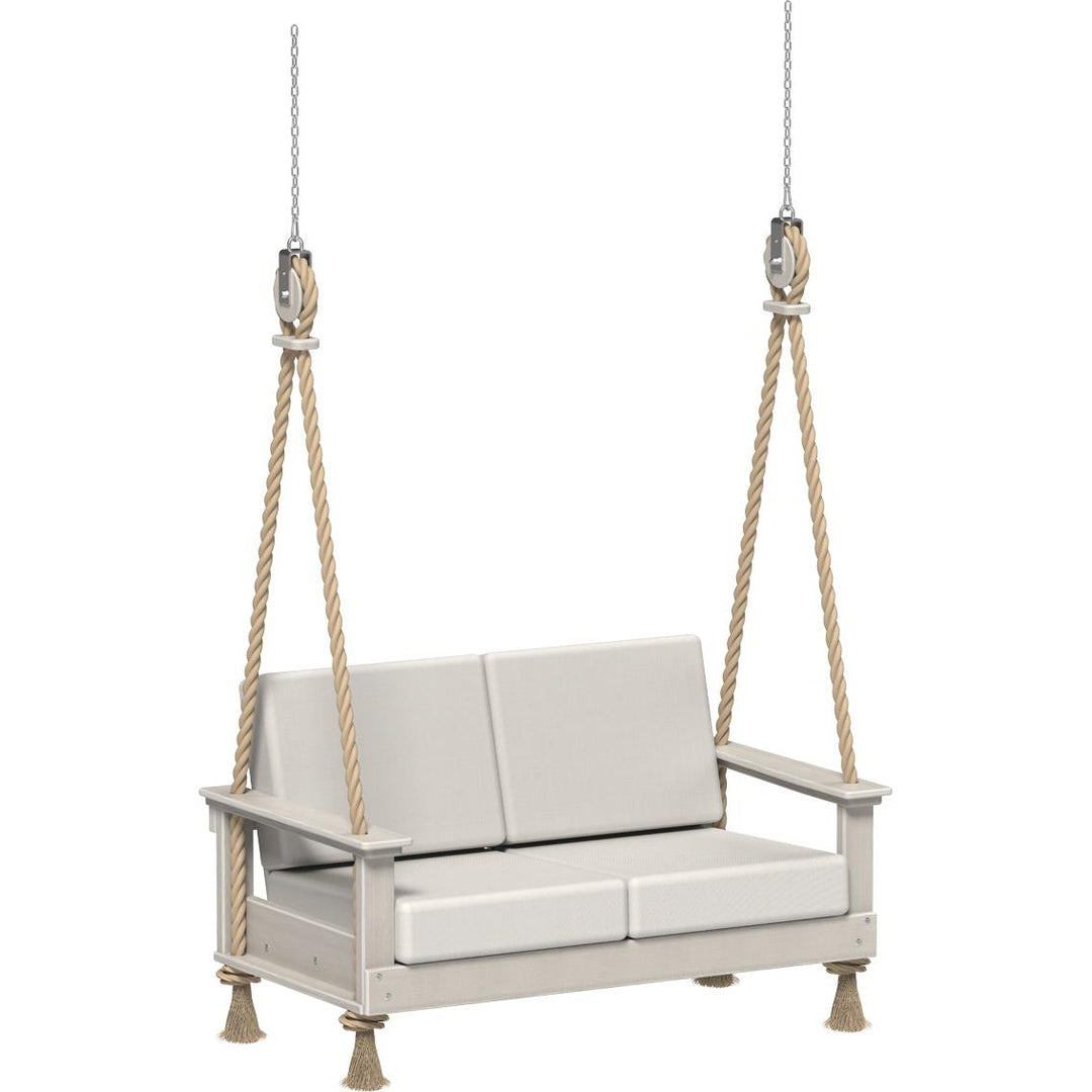 LCLDSLSBI-LuxCraft-Lanai Deep Seating Loveseat Swing-Coastal Gray-Pangaea Patio