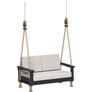 LCLDSLSBK-LuxCraft-Lanai Deep Seating Loveseat Swing-Black-Pangaea Patio