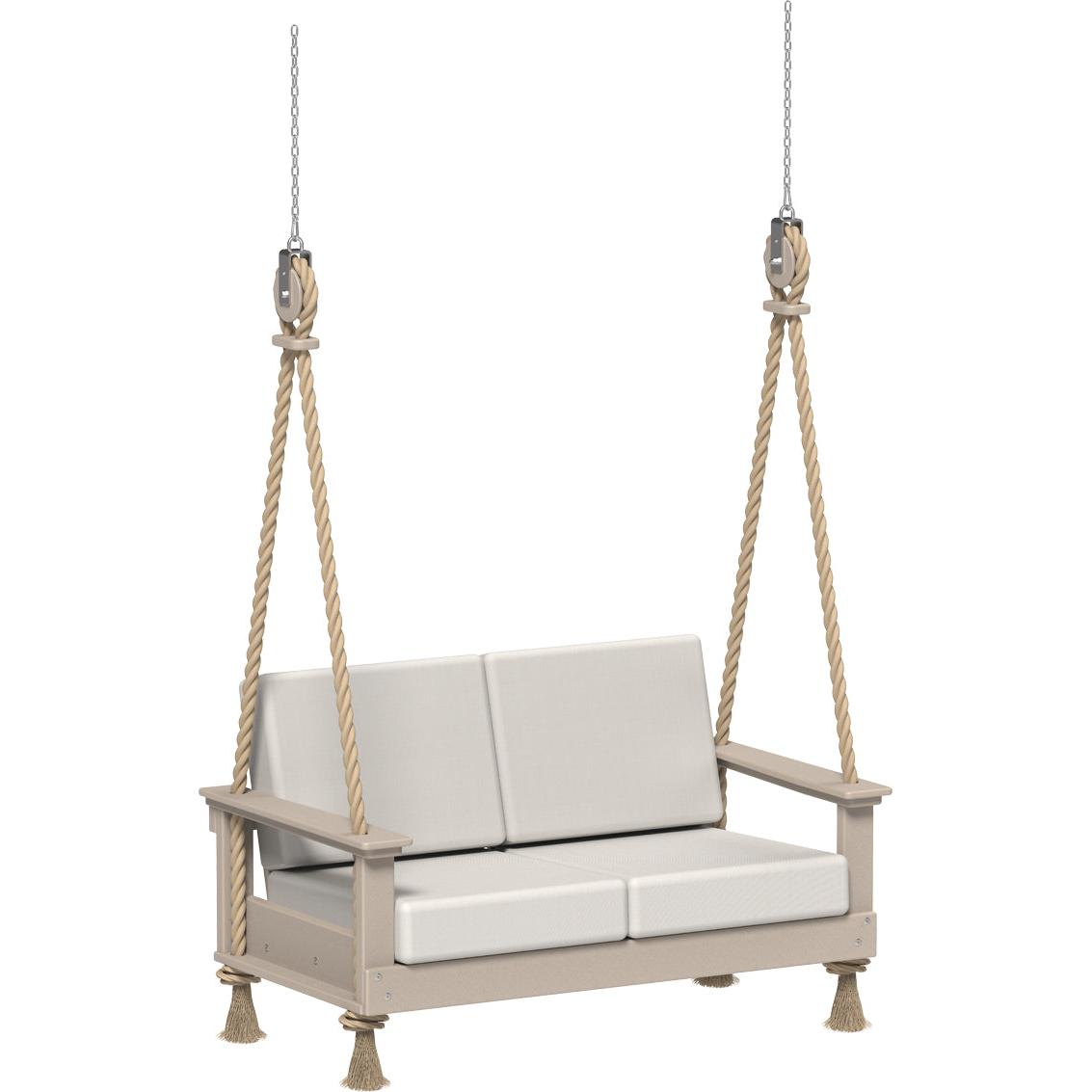 LCLDSLSWW-LuxCraft-Lanai Deep Seating Loveseat Swing-Dove Gray-Pangaea Patio