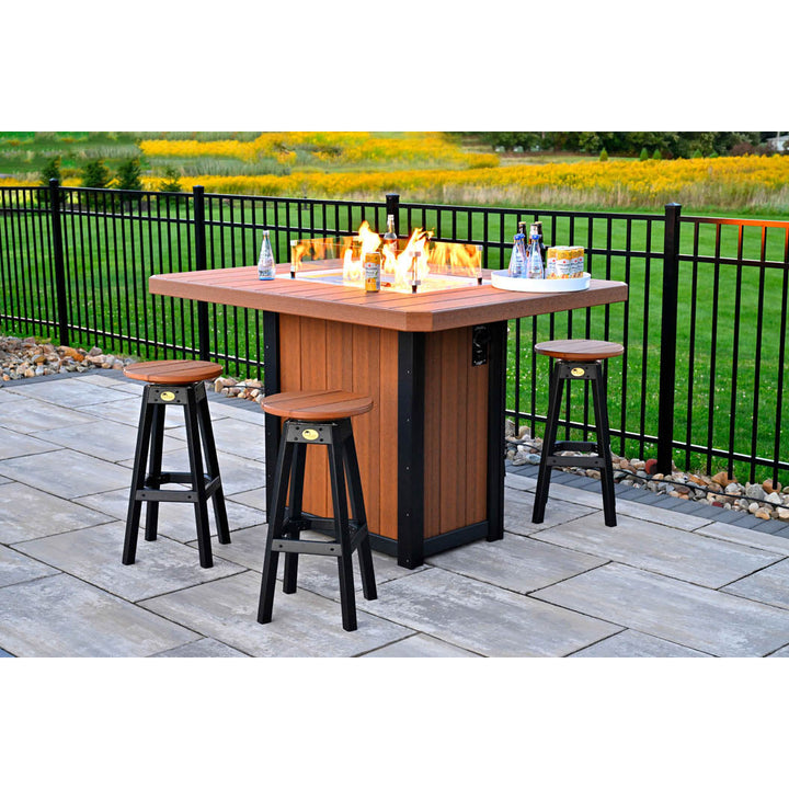 LCLUMIN42Set-LuxCraft-Lumin Bar Height Fire Table Set Builder-Pangaea Patio