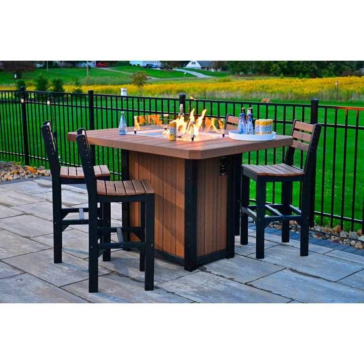 LCLUMIN36set-LuxCraft-Lumin Counter Height Fire Table Set Builder-Pangaea Patio