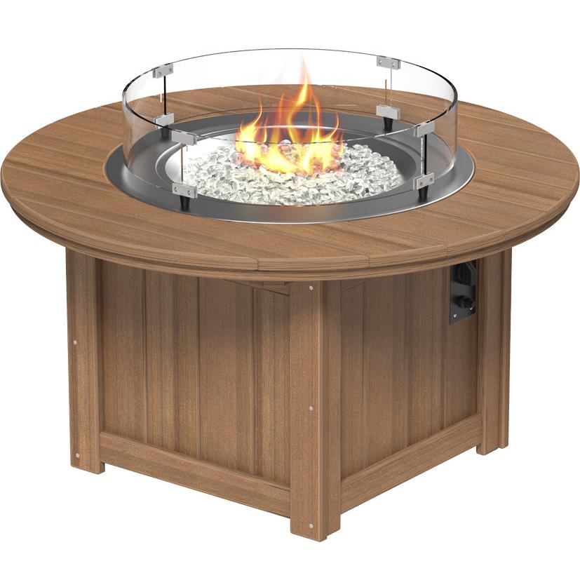 LCLFP46RAM-LuxCraft-Lumin Fire Pit 46" Round-Antique Mahogany-Pangaea Patio