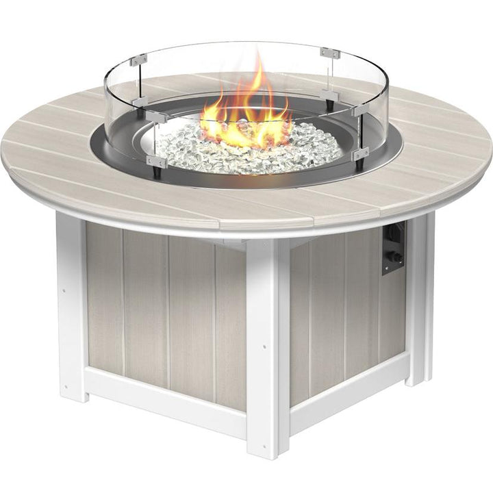 LCLFP46RBIW-LuxCraft-Lumin Fire Pit 46" Round-Birch White-Pangaea Patio
