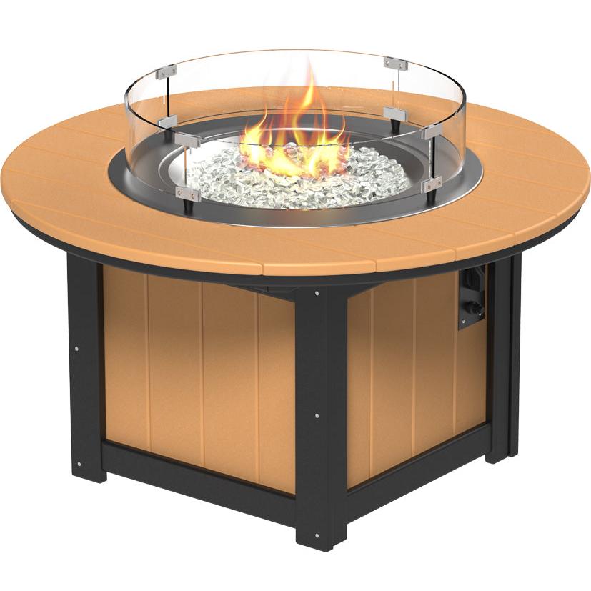 LCLFP46RCB-LuxCraft-Lumin Fire Pit 46" Round-Cedar Black-Pangaea Patio