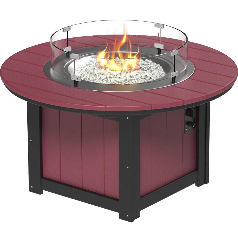 LCLFP46RCHB-LuxCraft-Lumin Fire Pit 46" Round-Cherrywood Black-Pangaea Patio