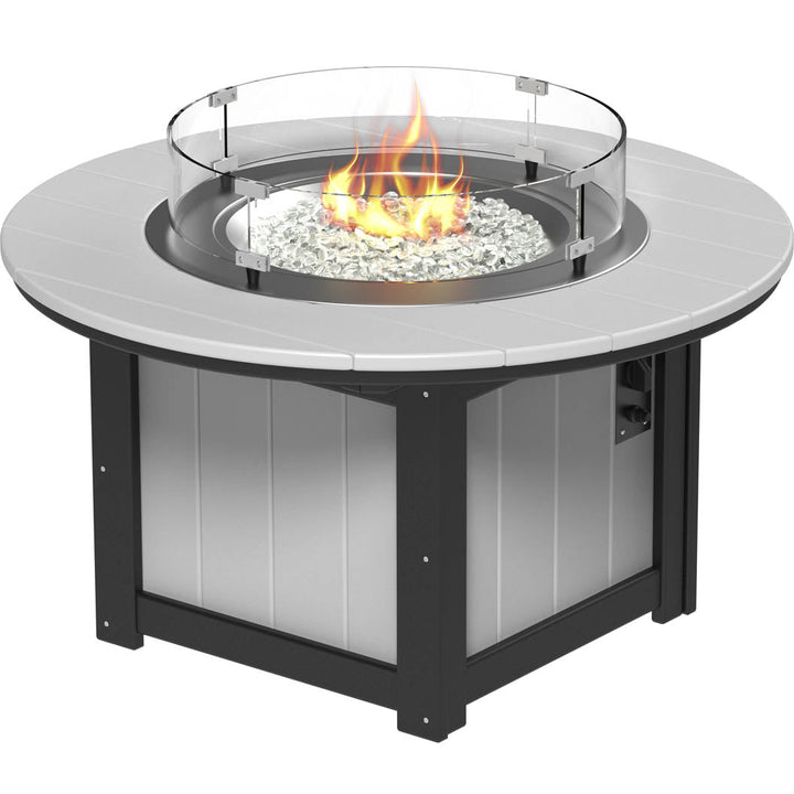 LCLFP46RDGB-LuxCraft-Lumin Fire Pit 46" Round-Dove Gray Black-Pangaea Patio