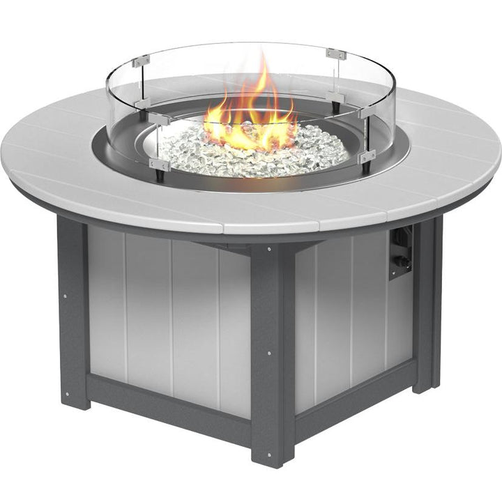 LCLFP46RDGS-LuxCraft-Lumin Fire Pit 46" Round-Dove Gray Slate-Pangaea Patio