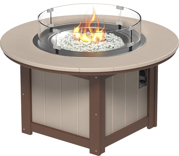 LCLFP46RWWCBR-LuxCraft-Lumin Fire Pit 46" Round-Pangaea Patio