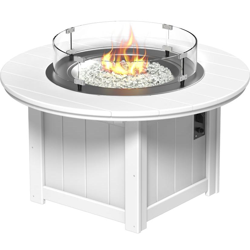 LCLFP46RW-LuxCraft-Lumin Fire Pit 46" Round-White-Pangaea Patio