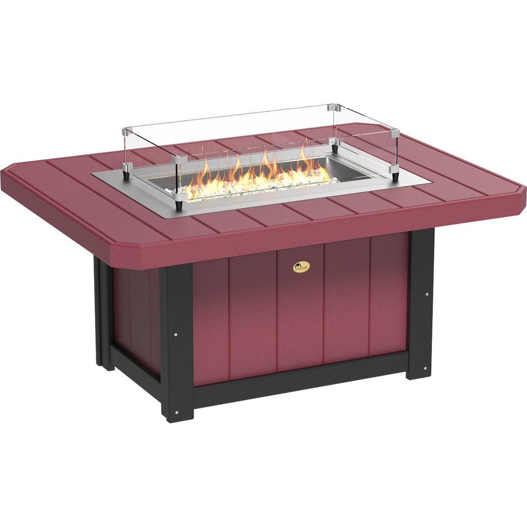 LCLFP51RCHB-LuxCraft-Lumin Fire Pit 51" Rectangular-Cherrywood Black-Pangaea Patio