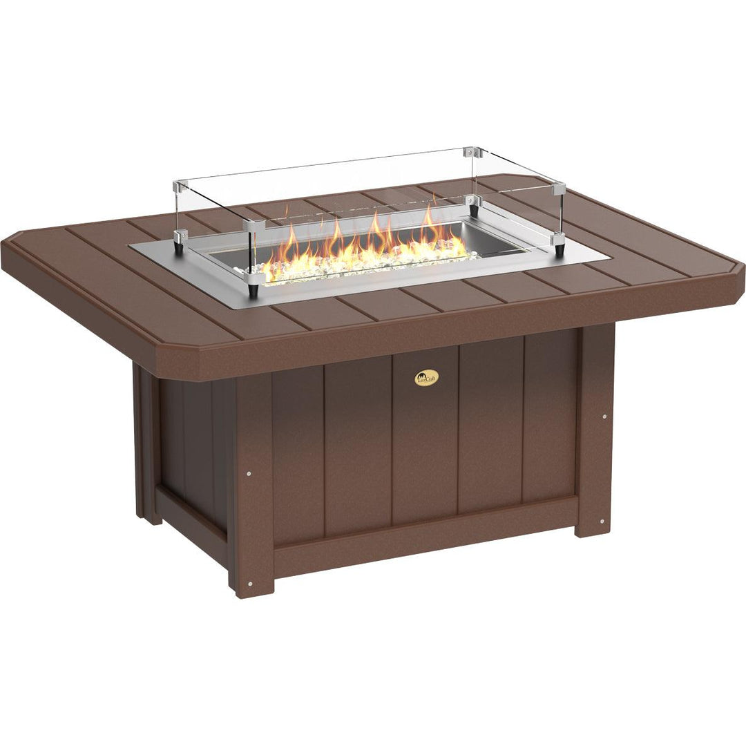 LCLFP51RCBR-LuxCraft-Lumin Fire Pit 51" Rectangular-Chestnut Brown-Pangaea Patio