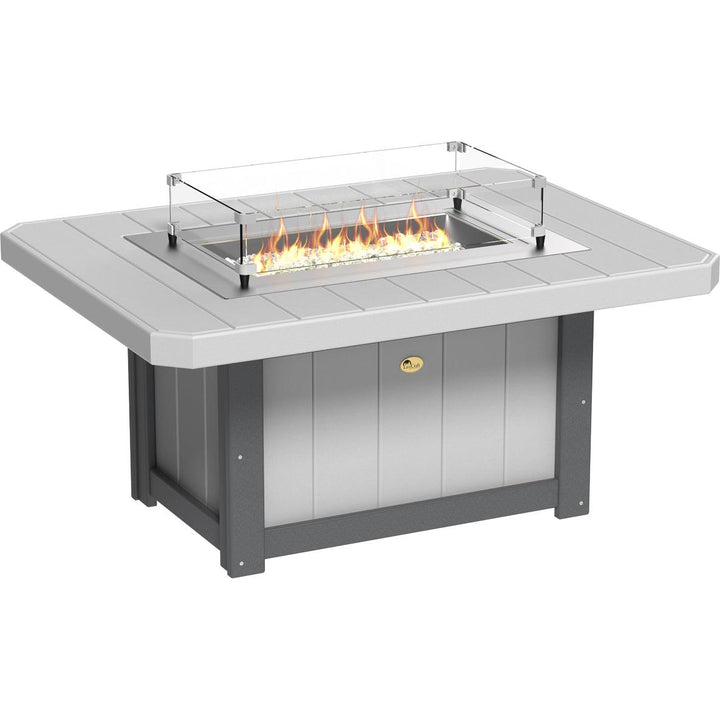 LCLFP51RDGS-LuxCraft-Lumin Fire Pit 51" Rectangular-Dove Gray Slate-Pangaea Patio