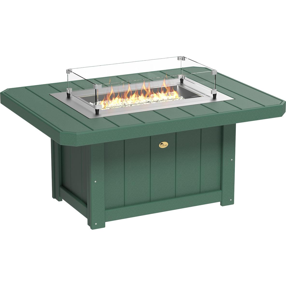 LCLFP51RG-LuxCraft-Lumin Fire Pit 51" Rectangular-Green-Pangaea Patio