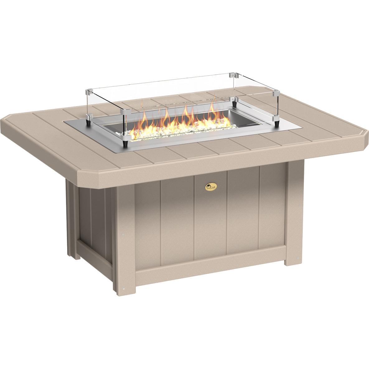 LCLFP51RWW-LuxCraft-Lumin Fire Pit 51" Rectangular-Weatherwood-Pangaea Patio