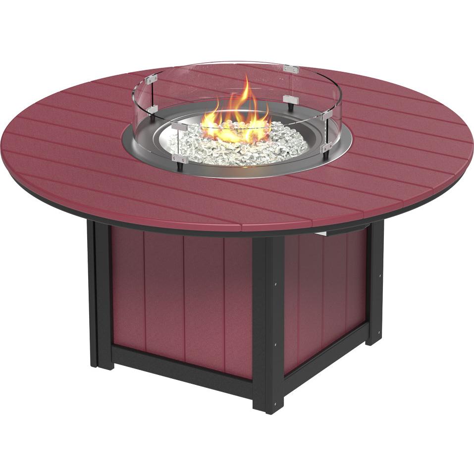 LCLFT60RDBK-LuxCraft-Lumin Fire Table 60" Round-Dining-Black-Pangaea Patio