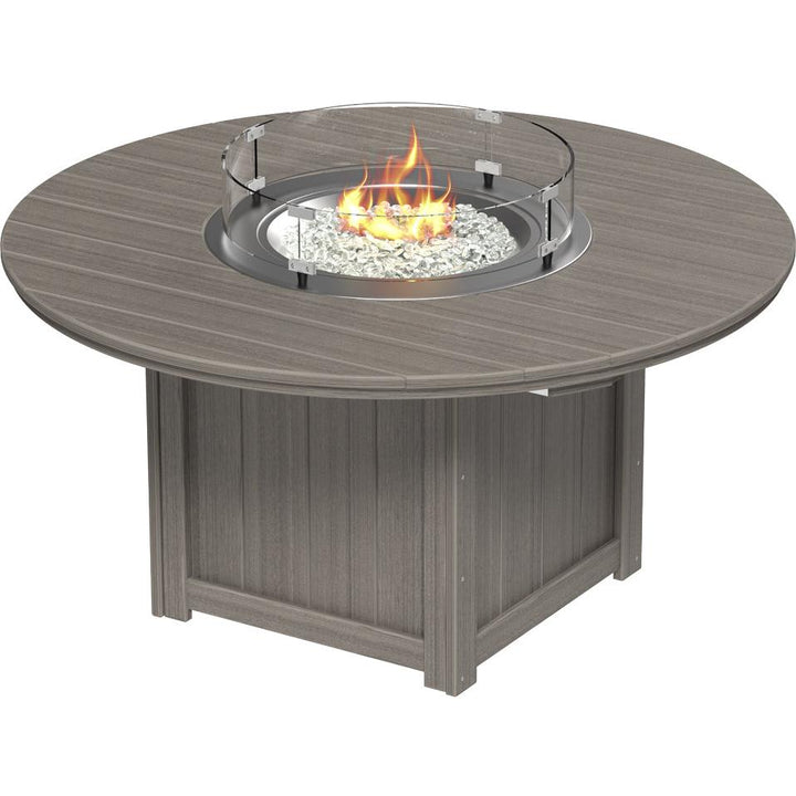 LCLFT60RDBIW-LuxCraft-Lumin Fire Table 60" Round-Dining-Birch White-Pangaea Patio