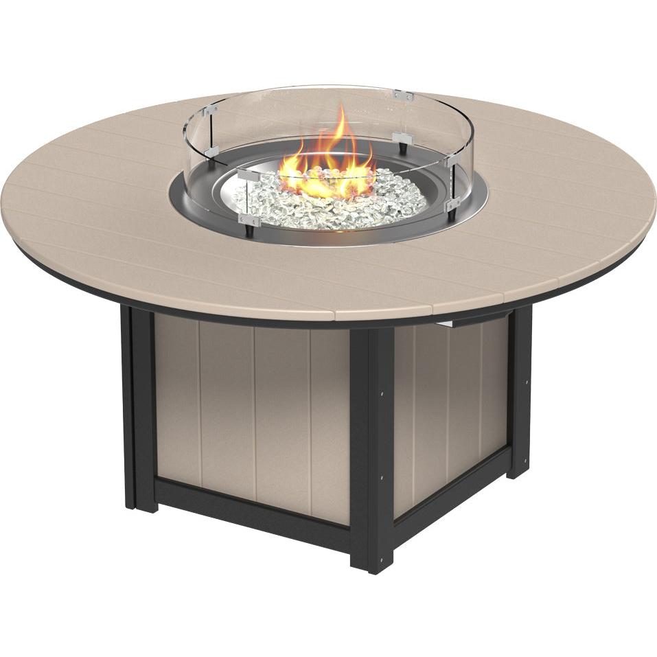 LCLFT60RDW-LuxCraft-Lumin Fire Table 60" Round-Dining-White-Pangaea Patio