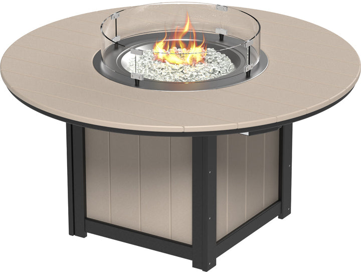 LCLFT60RDWWB-LuxCraft-Lumin Fire Table 60" Round-Pangaea Patio