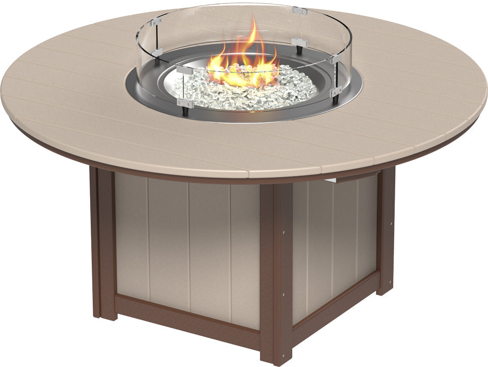 LCLFT60RDWWCBR-LuxCraft-Lumin Fire Table 60" Round-Pangaea Patio