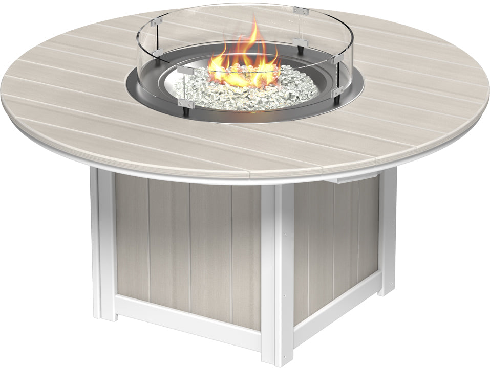 LCLFT60RDBIW-LuxCraft-Lumin Fire Table 60" Round-Pangaea Patio