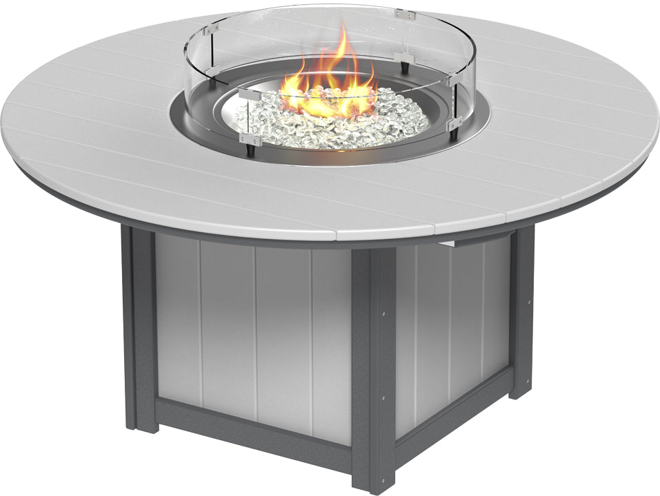 LCLFT60RDDGS-LuxCraft-Lumin Fire Table 60" Round-Pangaea Patio